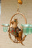 Unusual Rare Copper Parrot Bird glass figurine chandelier lamp French 1950's