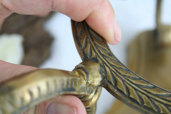 French Empire 1930 Bronze center piece dragons gothic rare NO2