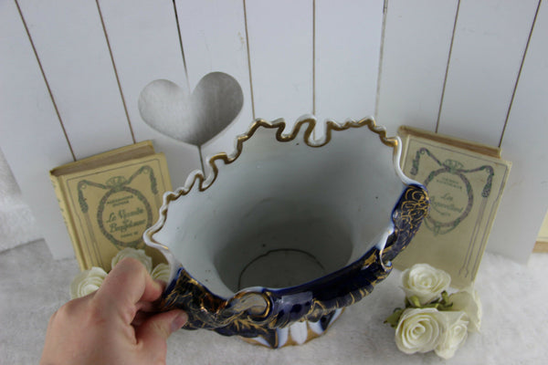 French Vieux paris Victorian lady portrait Centerpiece Vase 1900