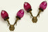 PAIR Bronze Louis XVI Wall lights sconces Baccarat crystal flame toch glass rare