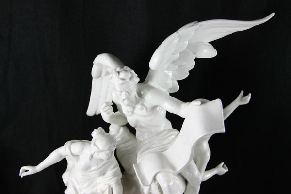 18thc LOCRE Russinger Porcelain Group God Chronos time allegory marked top piece