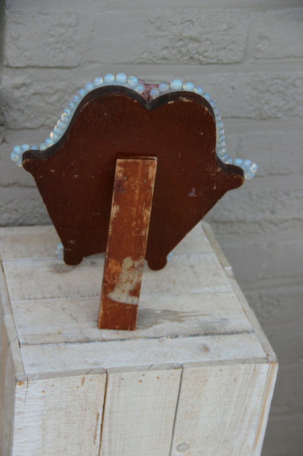Vintage italian murano glass hand blown Make up vanity table mirror