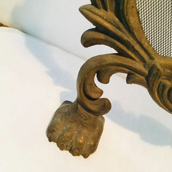 French vintage Japanese Dragons Fireplace screen copper gothic castle  rare