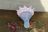 Murano  venetian italian chandelier replacement glass pink top