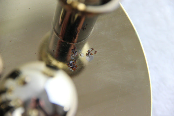 Mid century Gold chandelier pendant sciolari for Boulanger 6 tubes 1970's