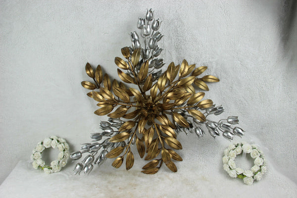 Mid century hollywood regency palm tree Hans Kogl ceiling light chandelier 60s