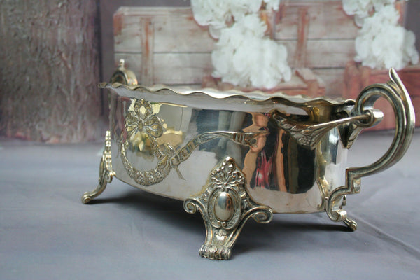 ART nouveau German WISKEMANN signed silver plated Jardiniere planter
