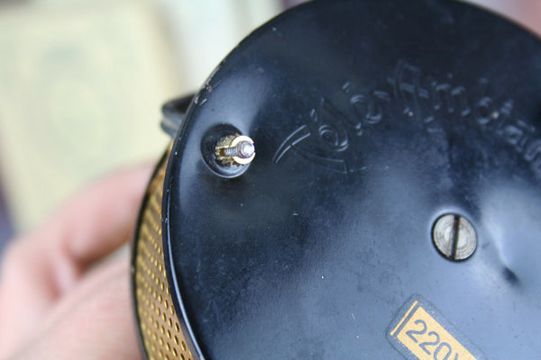 Mid-century 1960's Perforated Table lamp Tele ambiance attr. to Mathieu Mategot