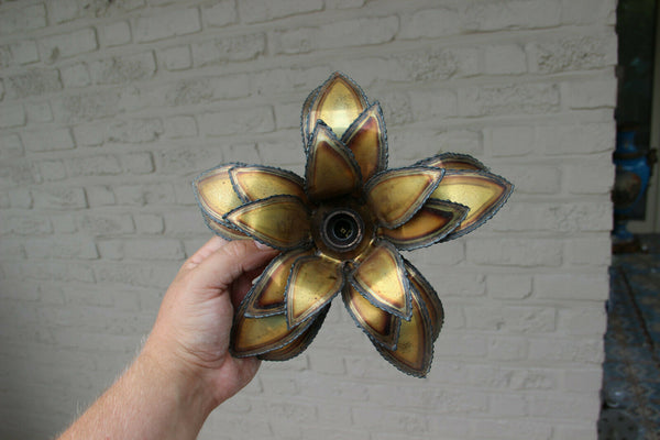 Mid century hollywood regency PAIR wall lights sconces leaves Maison jansen KOGL