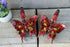 PAIR french vintage Vallauris ceramic butterfly wall lights sconces rare 1970