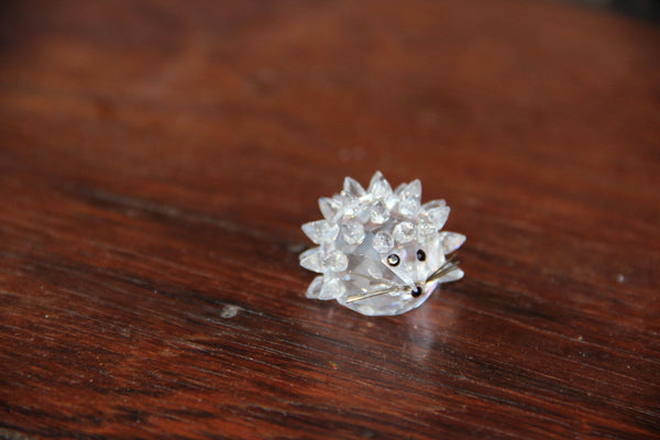 Crystal glass Swarovski small hedgehog figurine