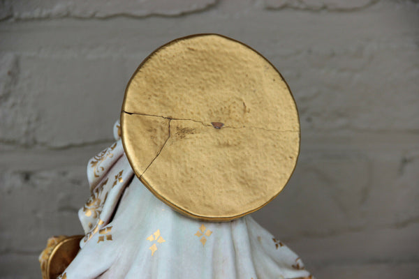 PATTARINO Italian School MAdonna child Statue terracotta religious 1950 Vintage