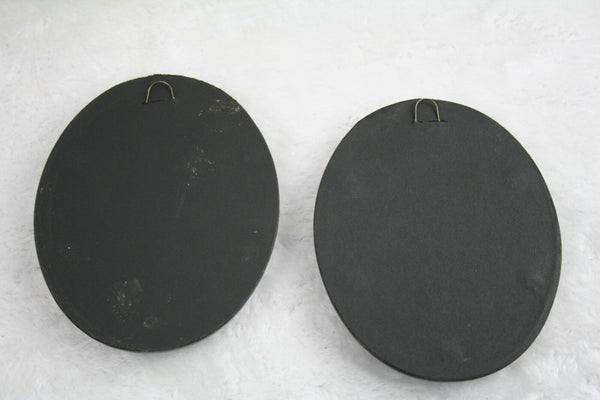 PAIR Miniature portrait Napoleon II duke reichstadt & Marie Louise Austria