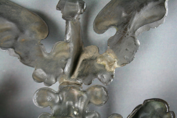 Rare Art nouveau design metal carved lady putti wings barometer German