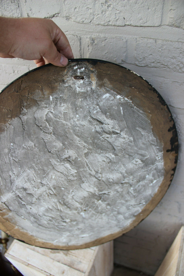 HUGE pair Chalkware Hunt trophy Black forest design wall plaques panels