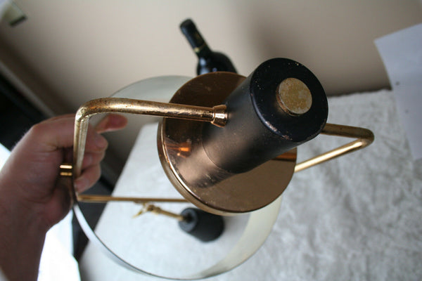 Mid century 1970's Philips Kalff Z lamp style Chandelier pendant black gold rare