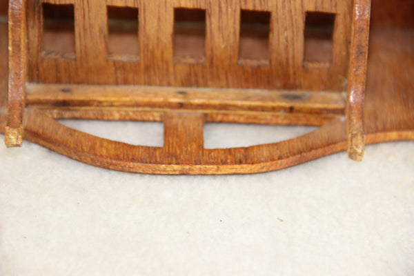 Gorgeous art nouveau design vintage French Wood cut Letter desk holder