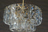 German Mid-Century 3 tier 36 Faceted Crystal glass disc Chandelier by Kinkeldey