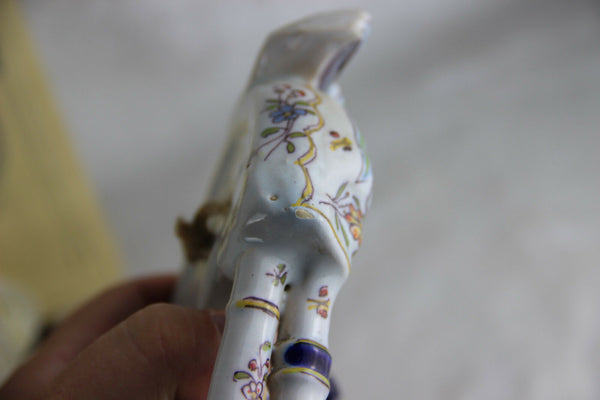 Gorgeous French QUIMPER faience pottery Bagpipe Wall Vase 1920 marked