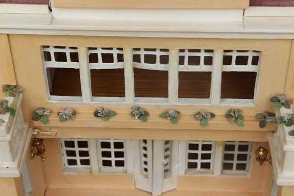HUGE German Wood GOTTSCHALK Red roof dollhouse French mansion 1920