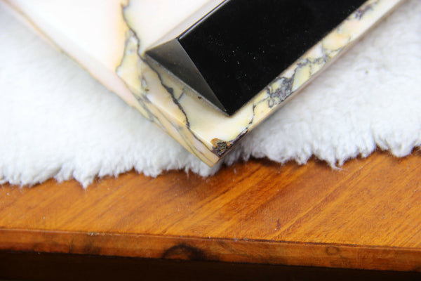 ART DECO 1930 french lady deer statue marble onyx base metal bronze patina