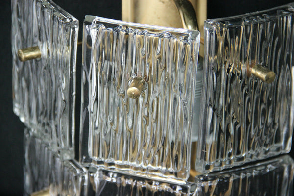 Hollywood Regency mid century  Murano glass disc wall lights sconces kinkeldey