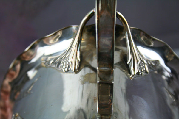 ART nouveau German WISKEMANN signed silver plated Jardiniere planter