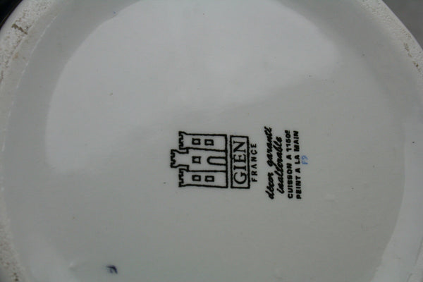 French GIEN Mythological Porcelain Satyr faun putti planter jardiniere 1930