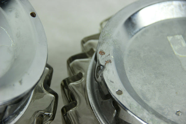 SET 3 HILLEBRAND german marked Smoked glass wall lights sconces 1960 n2