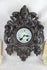 RARE Antique BLACK FOREST wood carved german wall clock caryatid lady head