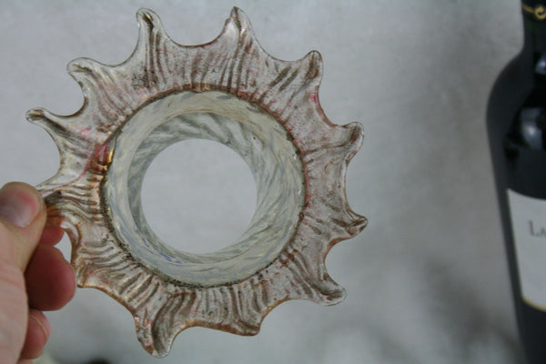 Antique italian Murano hand blown top part canopy chandelier replacement part