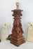 Rare 1880 Antique French Table lamp wood carved gargoyle dragon gothic castle