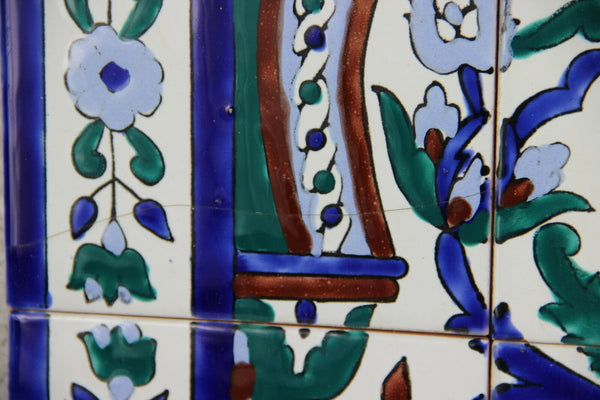 Vintage Tiles panel Art nouveau design floral n1