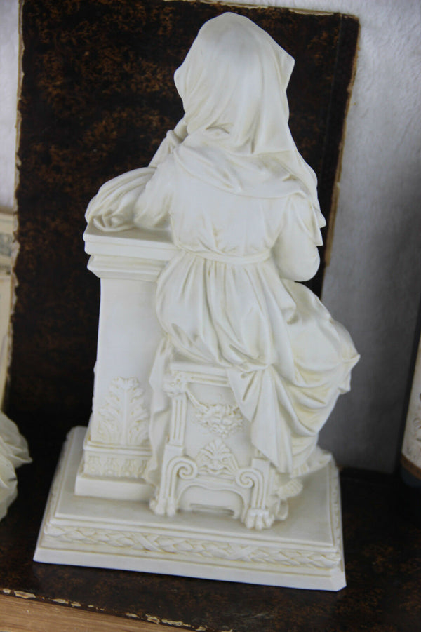 Rare Religious Antique LA VESTALE virgin marked sevres bisque porcelain 1900