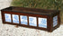 XXL unusual Antique 19thc Blue white DELFT pottery tiles Wood oak planter