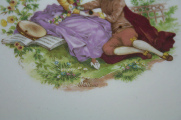 French Porcelain dinnerware set 10 pcs Soup / salad bowl saucer tray limoges