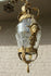 Antique val saint lambert crystal glass caryatid bronze heads lantern chandelier