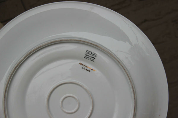 Huge french Porcelain De couleuvre marked napoleon Eagle Centerpiece lidded bowl