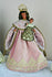 Antique French Wax Madonna statue child pink cape religious figurine 1930
