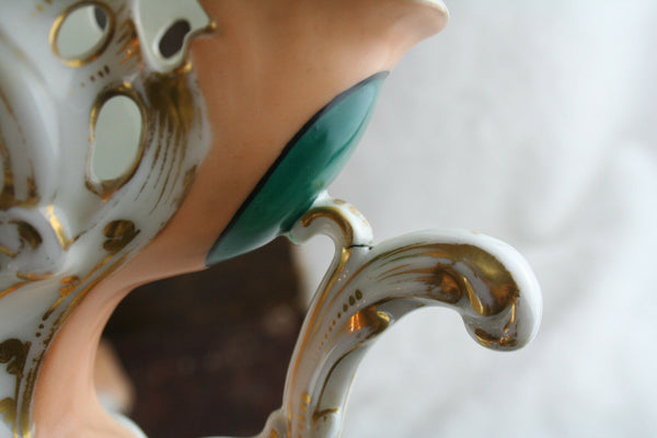 PAIR Exclusive old paris porcelain gout de petit floral decor 19thc French