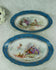 PAIR large antique French SEvres porcelain putti romantic victorian plates