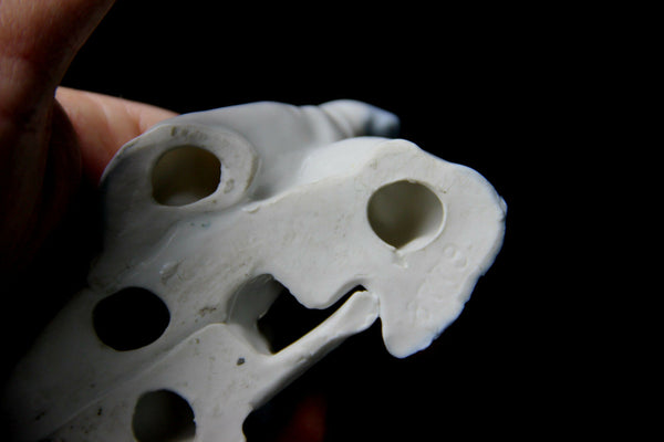 Cute Dog Porcelain group statue marked 1950's