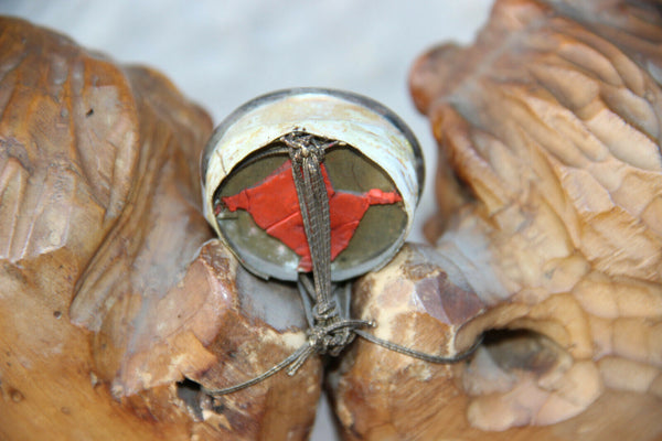 Antique French Wood carved angels putti relic holder reliquary Rare