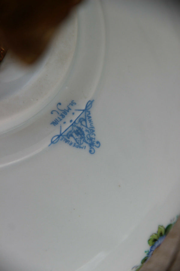 French Limoges putti angels caryatid Centerpiece porcelain Bowl rare