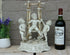 LARGE italian capodimonte marked porcelain bisque putti cherub group swing