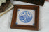 Antique 1850 Delft Ceramic Blue painted tile framed dutch