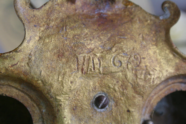 Exclusive gothic Dragon chimaera 1900 French Art nouveau inkwell Devil satyr