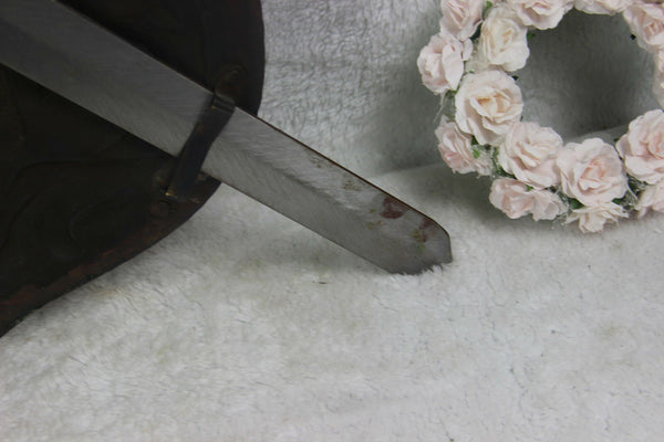 French copper embossed Wall shield armor Swords knight 1960s