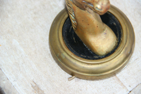 PAIR French equestrian horse brass wall lights sconces  attr maison jansen 1960