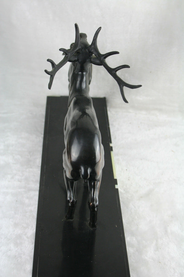 ART deco Spelter bronze Deer statue sculpture French